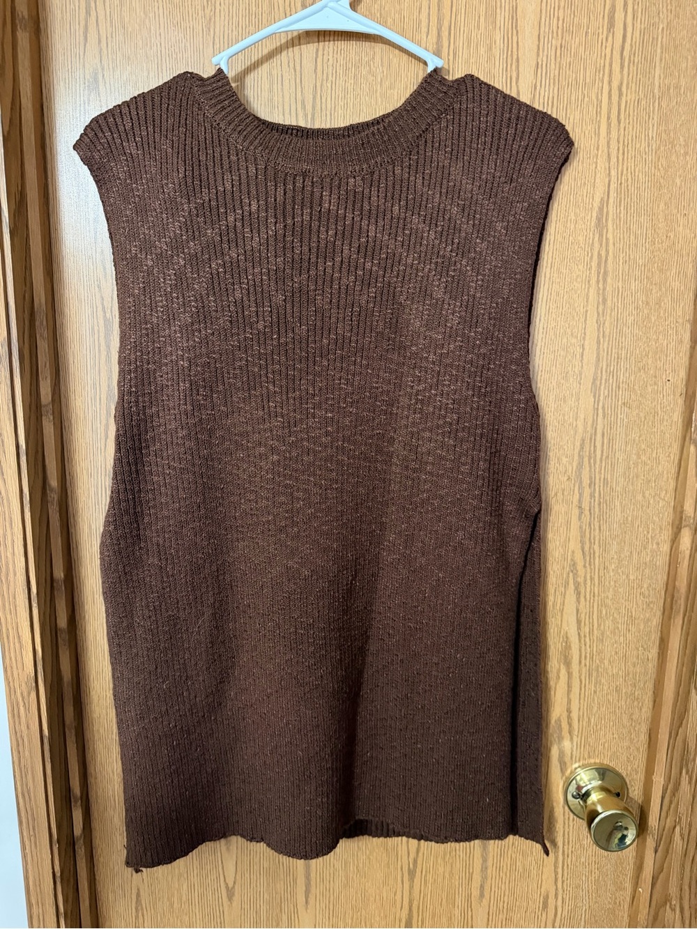 Bluivy Chocolate Brown Knit Sweater Set Sleeveless Top & Shorts Lounge Set